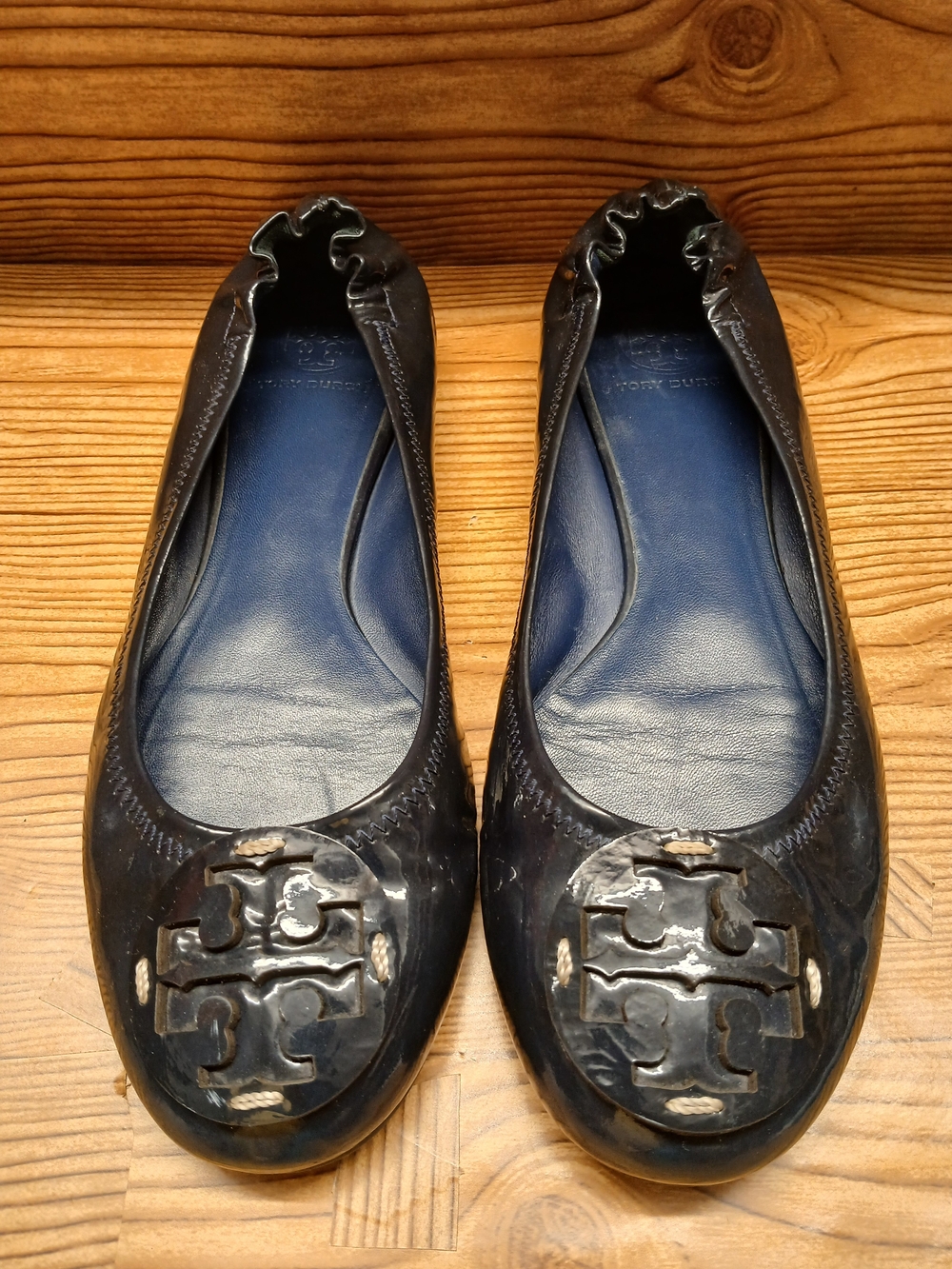 Tory Burch Women's Navy Reva Ballet Flats